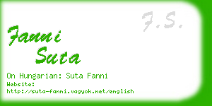 fanni suta business card